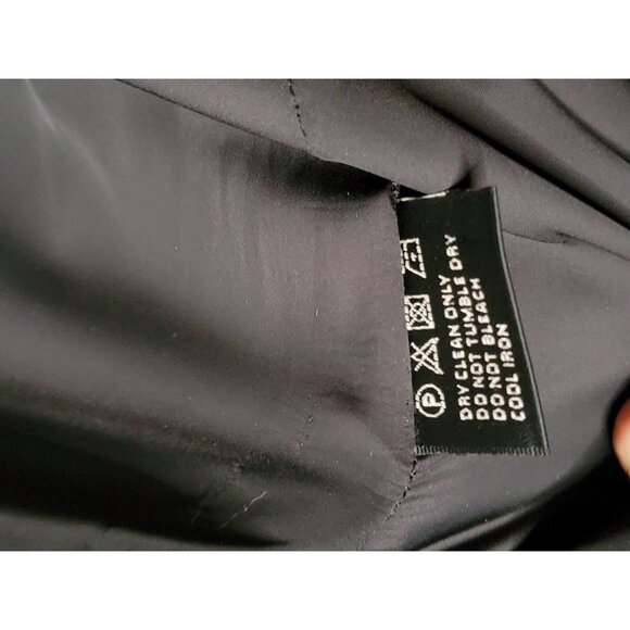 Angelys Balek Jacket 10 Black White Silk Blend Beetle Floral Open Front Gothic - Picture 5 of 8